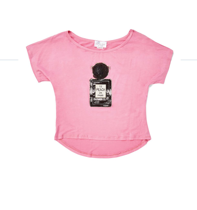 Girls Short Sleeve Top Perfume Bottle