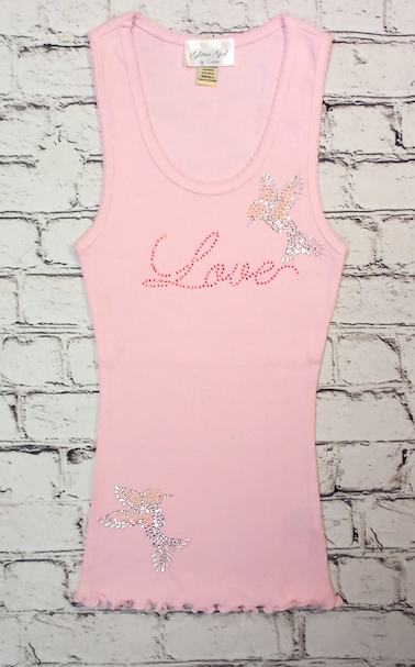 Girls Sleeveless Tank Love/Birds