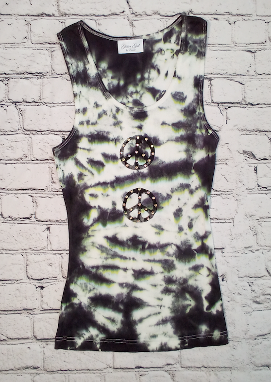 Junior & Girls Sleeveless Top - Peace Sign