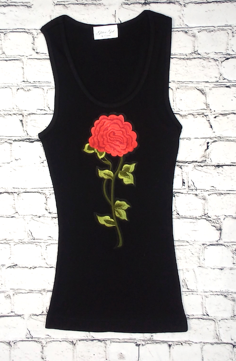 Girls & Junior Sleeveless Tank - Flower Patch By Glitter Girl