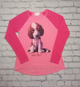 Girls Long Sleeve Top Who Me Dog