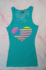 Girls Sleeveless Top Lace back