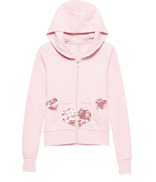 Girls & Junior Long Sleeve Zip Up Hoodie - Army Hearts By Glitter Girl