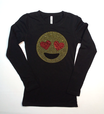 Girls Long Sleeve Top Emoji