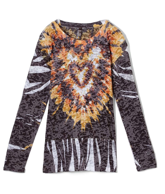 Girls Long Sleeve Top Heart Burst