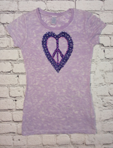 Girls Short Sleeve Top - Heart