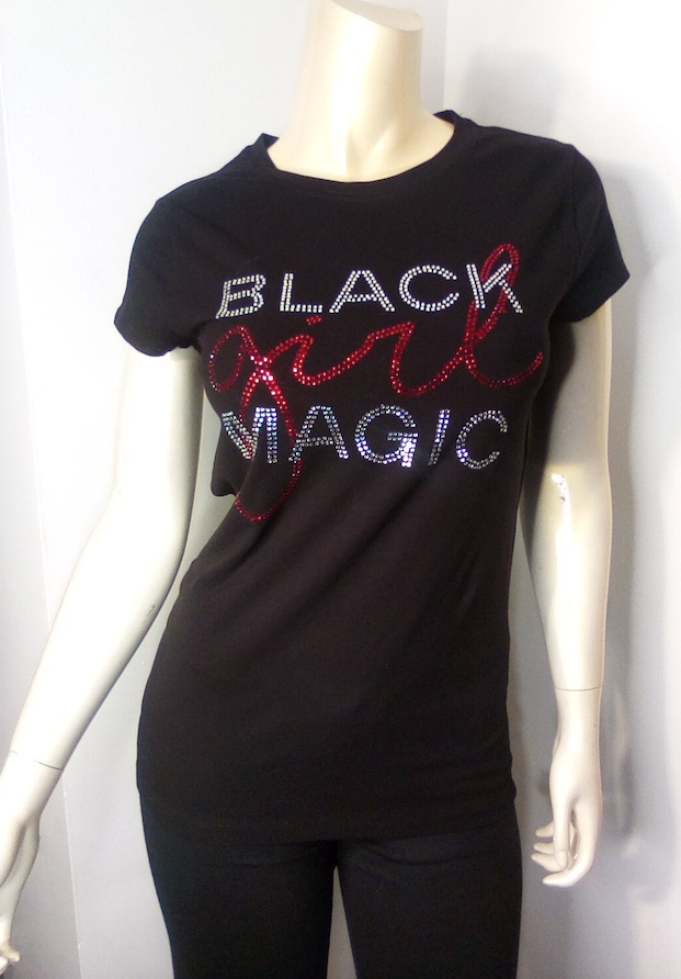 Women Short Sleeve Tee Shirt Rhinestone Graphic By Bling Bling U Sparkle Girl