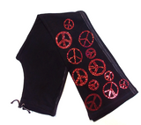 Girls Drawstring Pant - Sequin Peace Signs By Glitter Girl