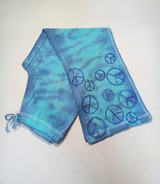 Junior Drawstring Pant Sequin peace signs Tie dye