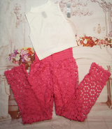 Junior Lace Pant and Knit Top