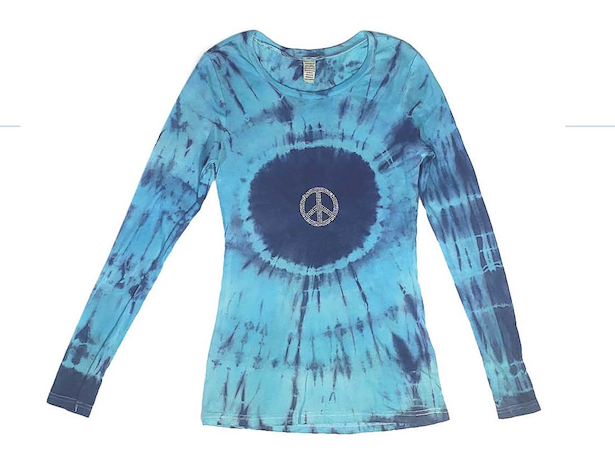 Girls & Junior Long Sleeve T shirt - Tie Dye Bullseye