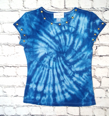 Girls & Junior Short Sleeve T shirt- Spiral Tie Dye By Glitter Girl