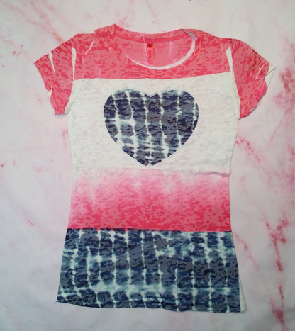 Girls Short Sleeve Tie Dye Top