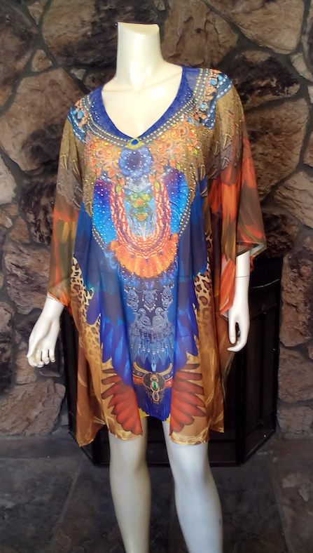 Women Caftan Beaded - Multi color