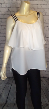 Women Sleeveless Flounce Top