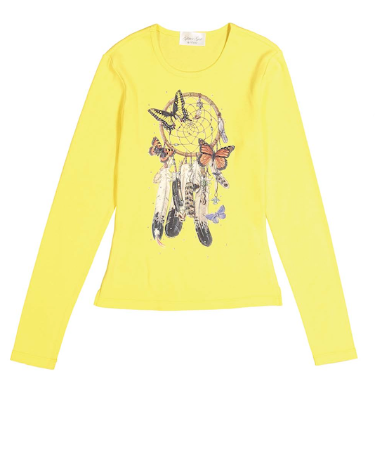 Girls Long Sleeve Top - Butterflies