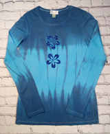 Girls & Junior Long Sleeve Top - Hand painted Flowers