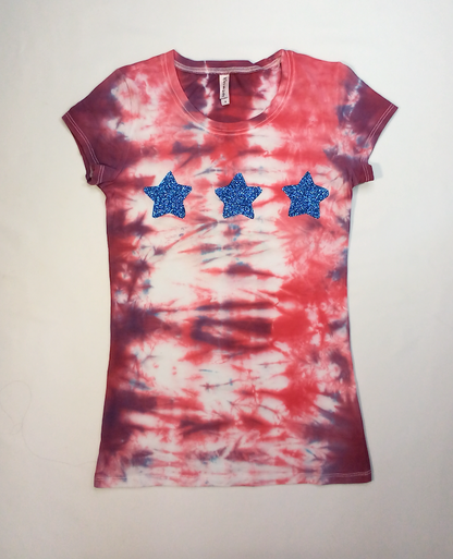 Girls Short Sleeve Top - Glitter Stars