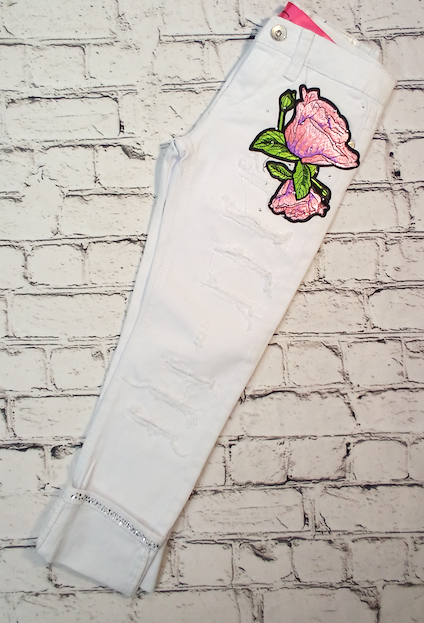 Girls Twill Flower Pant