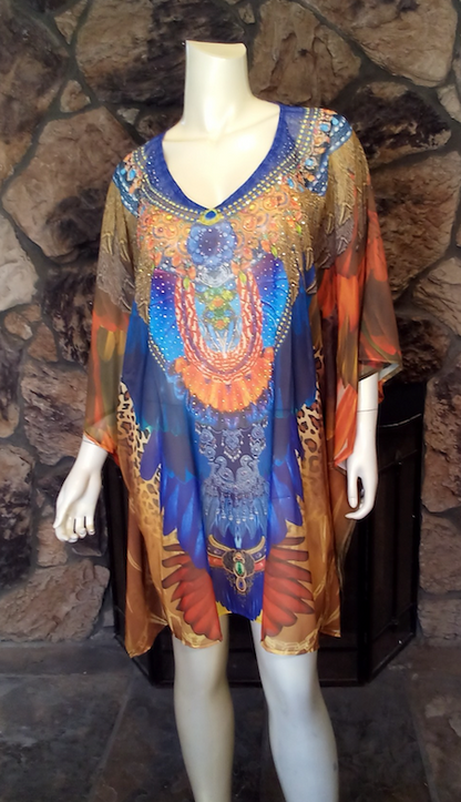 Women Caftan Beaded - Multi color