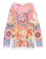 Girls Long Sleeve Top - Allover Print