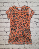 Girls Short Sleeve Top - Leopard