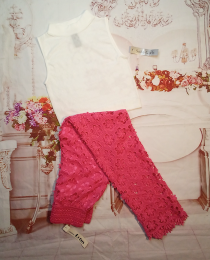 Junior Lace Pant and Knit Top