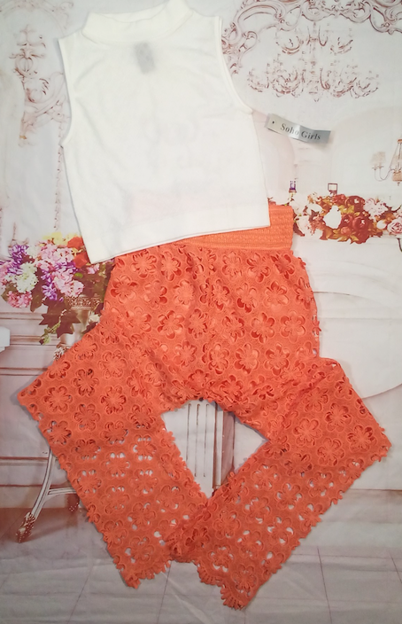 Junior Lace Pant and Knit Top