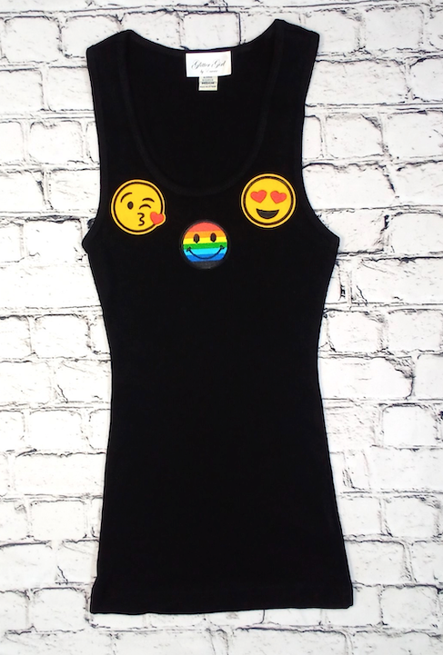 Girls & Junior Sleeveless Tank - Emojis By Glitter Girl