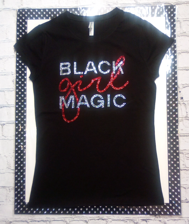 Women Short Sleeve Tee Shirt Rhinestone Graphic By Bling Bling U Sparkle Girl