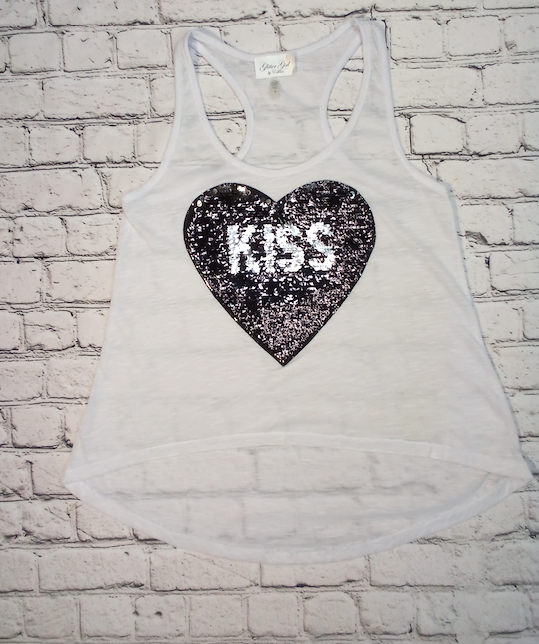 Junior Sleeveless Top - KISS/Heart