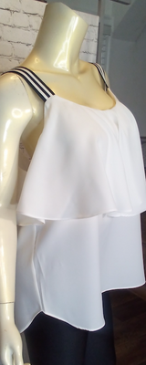 Women Sleeveless Flounce Top