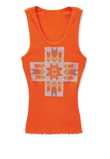 Girls Sleeveless Top - Aztec Motif
