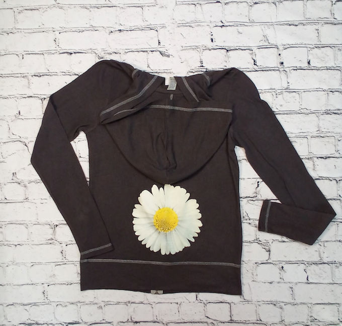 Girls Long Sleeve Top - Zip Up Jacket - Daisy