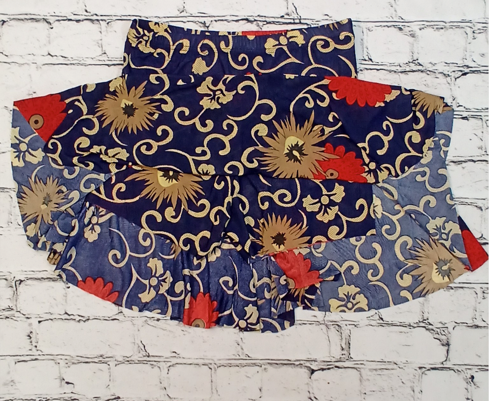 Girls Skort- Shorts underneath - Flowers