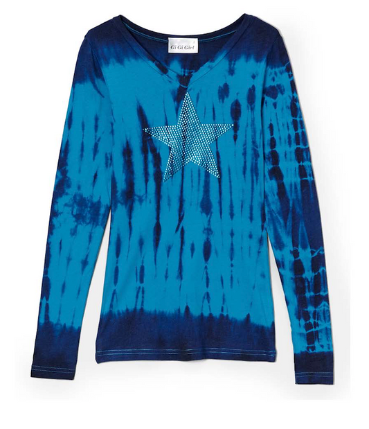 Girls Long Sleeve Top - Sequin Star