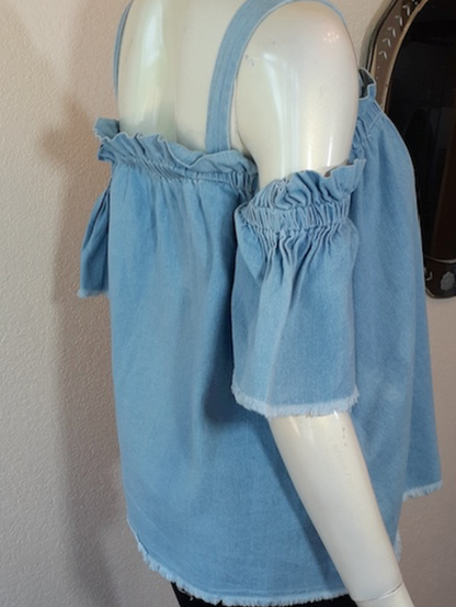 Women Sleeveless Denim Top