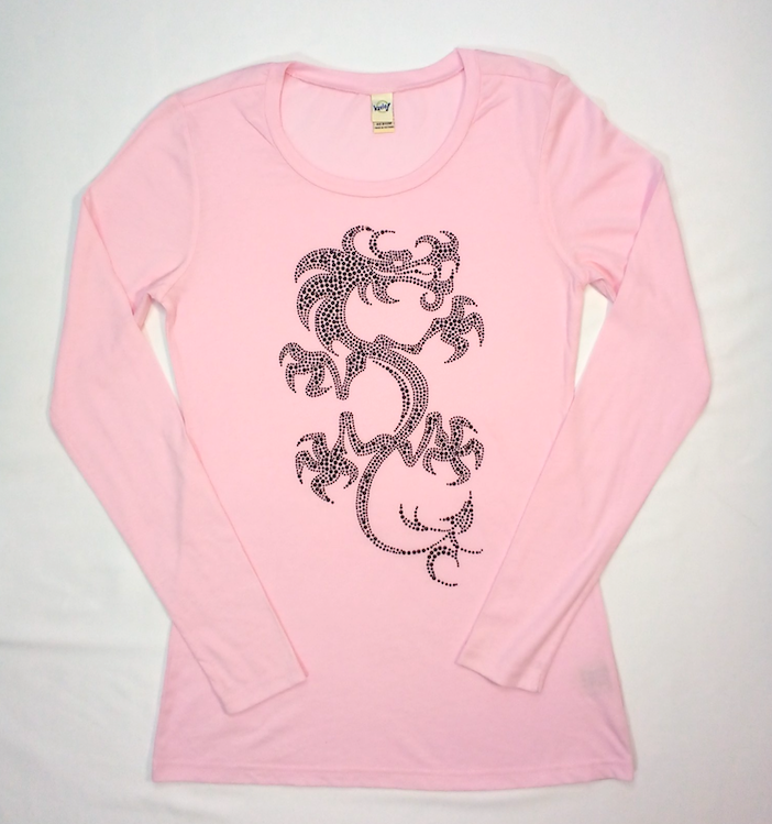 Girls Long Sleeve Top - Dragon