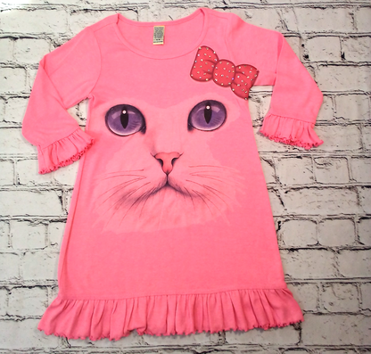 Girls Toddler dress Bow Cat