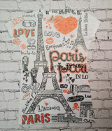 Junior Short Sleeve Top Paris Graphics
