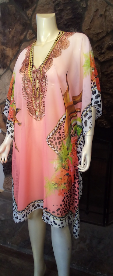 Women Caftan - Multi Color - Beaded