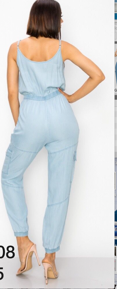 Women Jumpsuit-Chambray