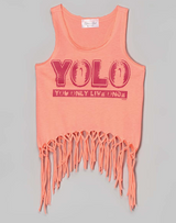 Girls Sleeveless Top - YOLO