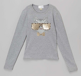 Girls Long Sleeve Top - Cat By Glitter Girl