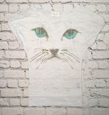 Girls Short Sleeve Top- Cat Eyes