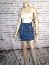 Junior Denim dangle rhinestone Skirt