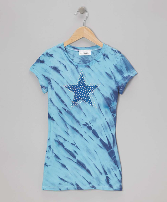 Girls Short Sleeve Top - Rhinestone Star