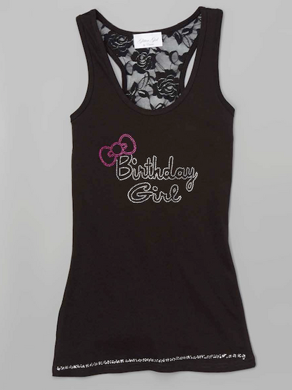 Girls Sleeveless Top - Birthday Girl