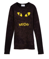 Girls Long Sleeve Top - Meow
