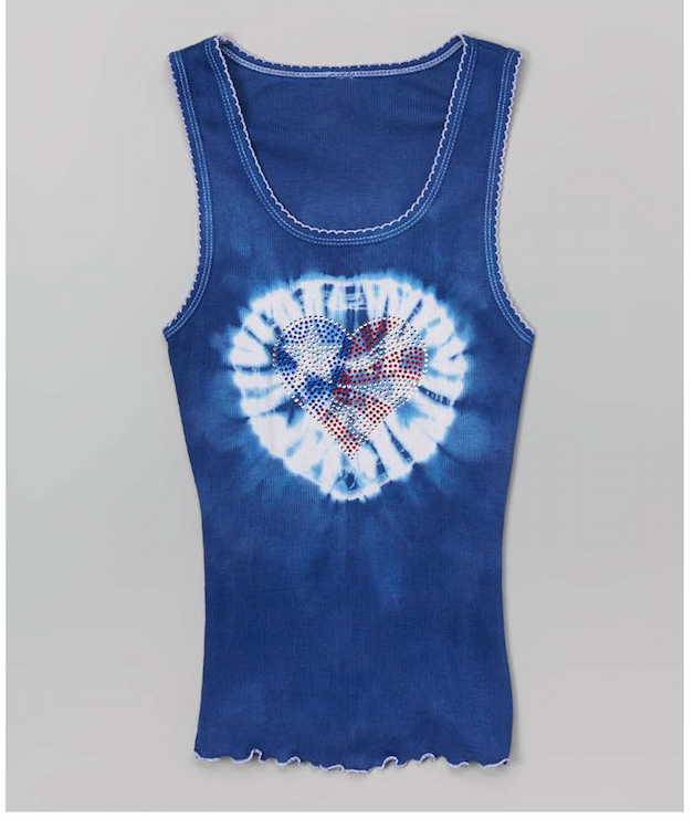 Girls Sleeveless Top - Americana Heart